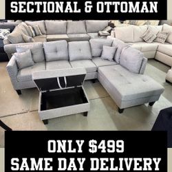 NEW SECTIONAL AND OTTOMAN 