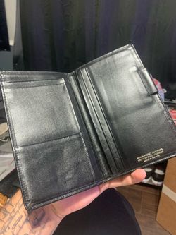 Black leather wallet day planner (REAL LEATHER NO SYNTHETICS)