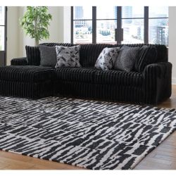 BRAND NEW Midnight-Madness 2-Piece Sofa With Chaise & Ottoman - Can Deliver!