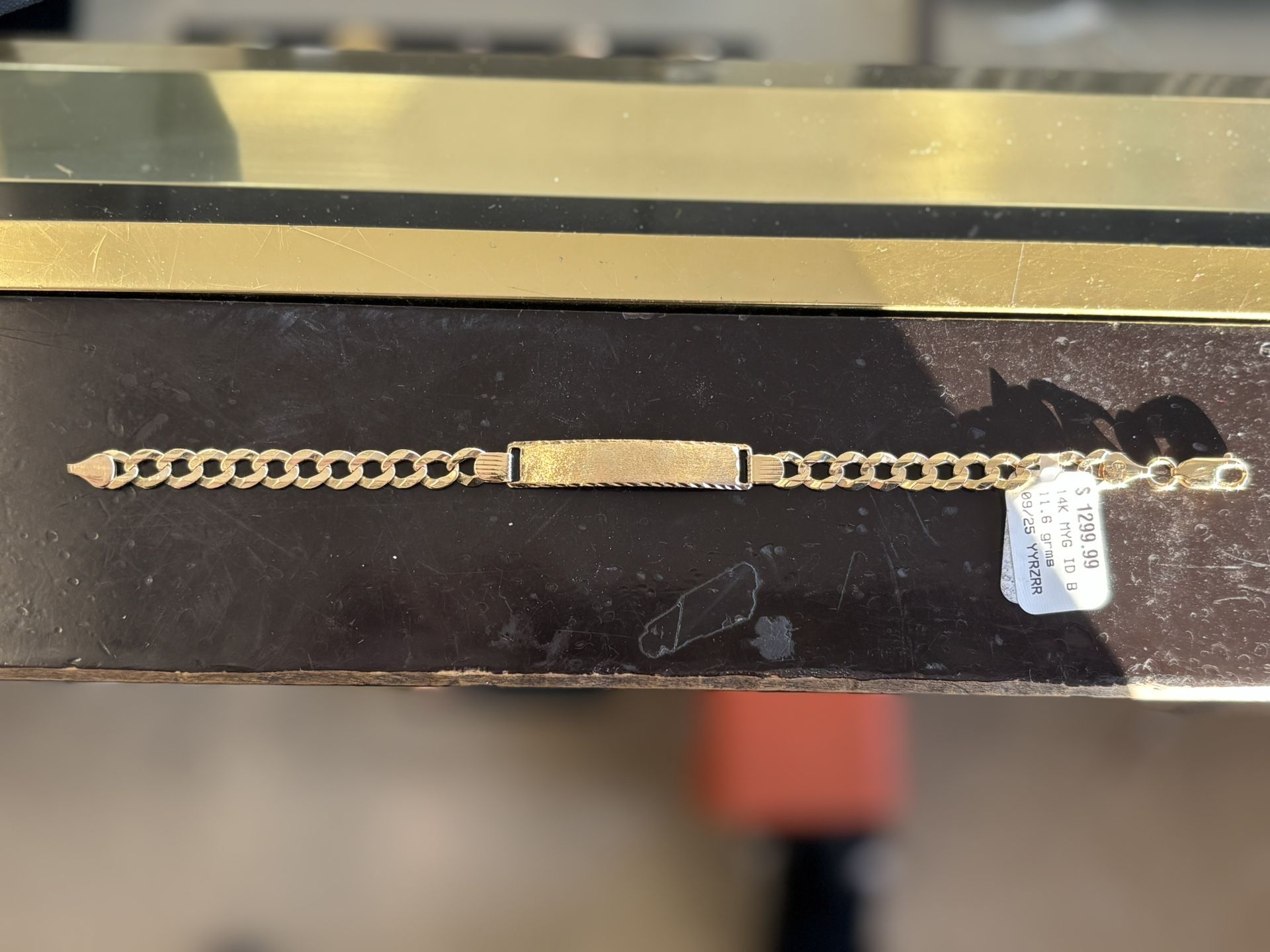 14kt Gold Blank ID Bracelet