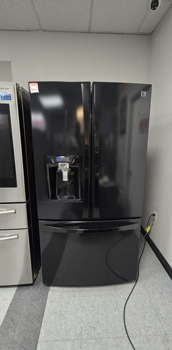 Kenmore Elite French Door Fridge – Black, Ice/Water Dispenser