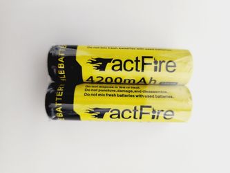 2pc TactFire 3.7V Rechargeable Battery