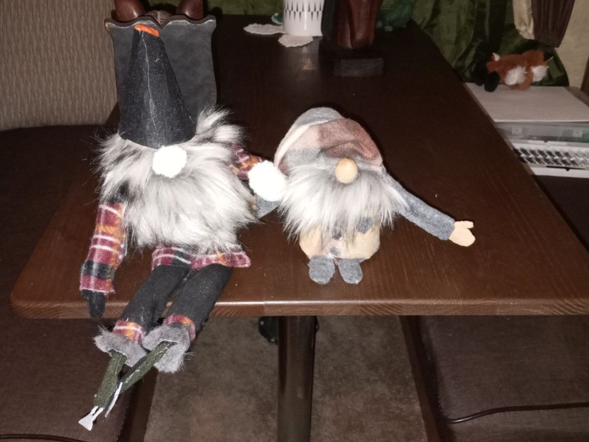 Good Luck Skate Buddies Gnomes Appoximently 6 -7 Inches Tall Handmade