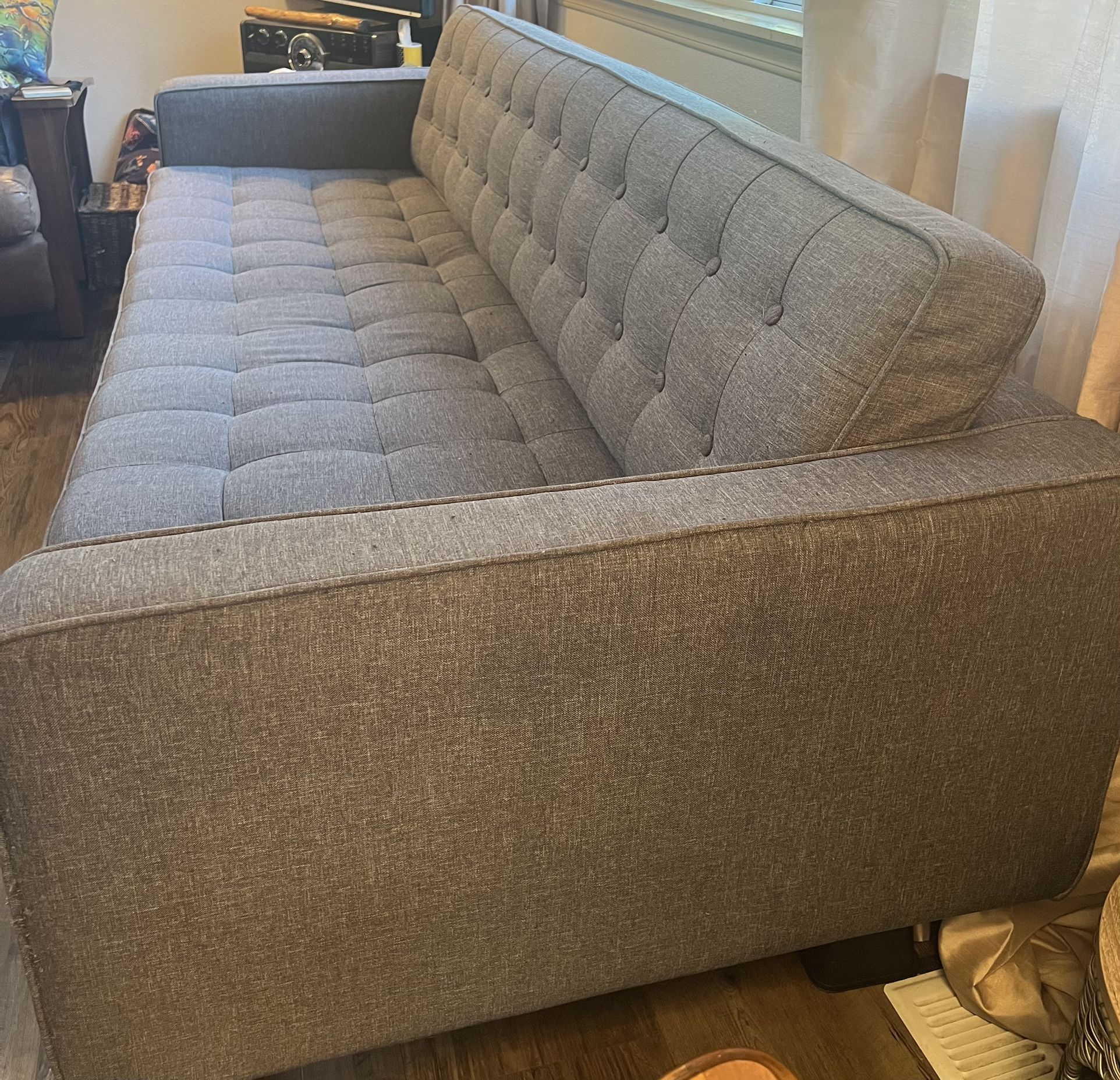 Gray Tufted Couch