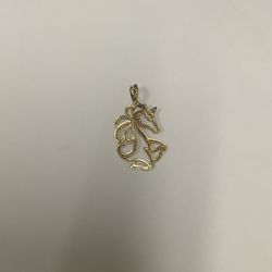 10k Yellow Gold Pendant-horse 108889-1 JE