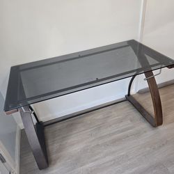 Glass top desk
