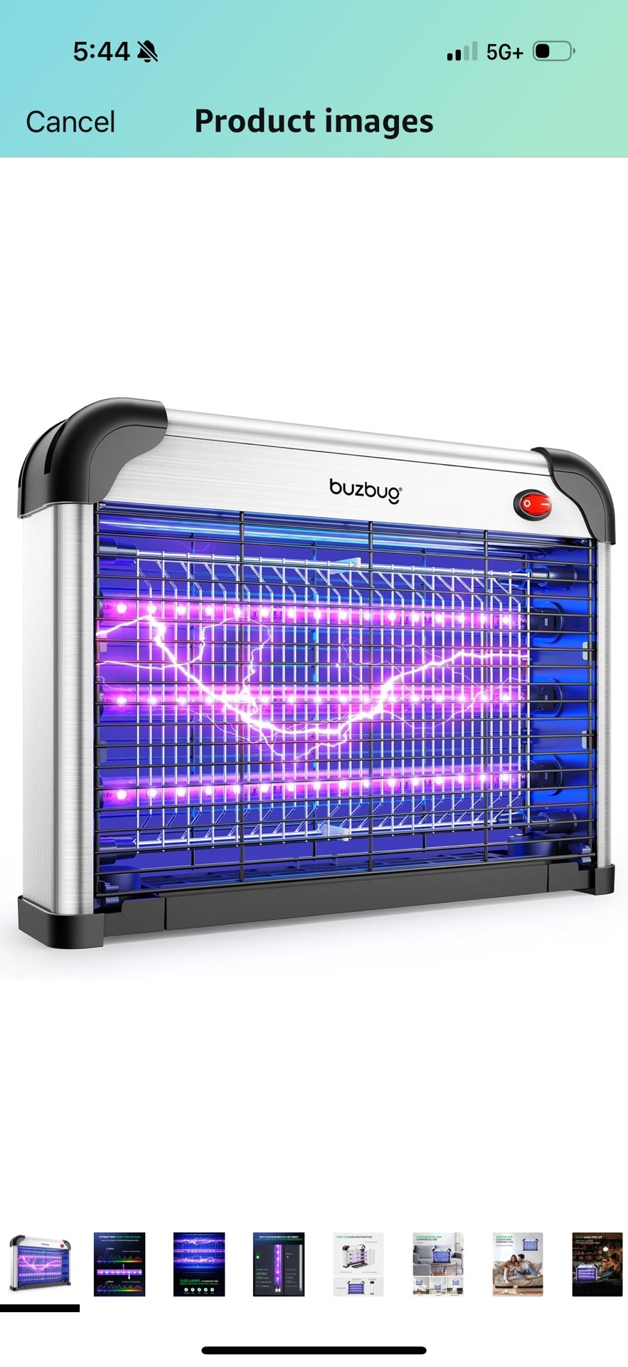 Buzbug LED Bug Zapper Indoor, 10 Years Lifespan 3 Lamps Enhance Insect Attraction, 3800V High-Voltage, Electric Mosquito Zapper, Fruit Fly Mosquito Mo