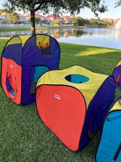 Playhut Pop-Up Play Tent (8)Tents and (5)Tunnels Twist ‘n Fold Kids 3+