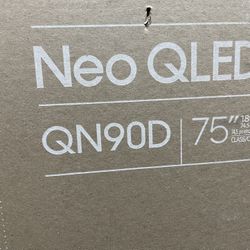 SAMSUNG 75-Inch Class Neo QLED 4K QN90D Series Neo Quantum HDR+, Dolby Atmos, Object Tracking Sound+, Anti-Glare, Gaming Hub, Q-Symphony, Smart TV wit