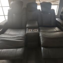 Electric Leather Sofa And Love Seat Recliners 