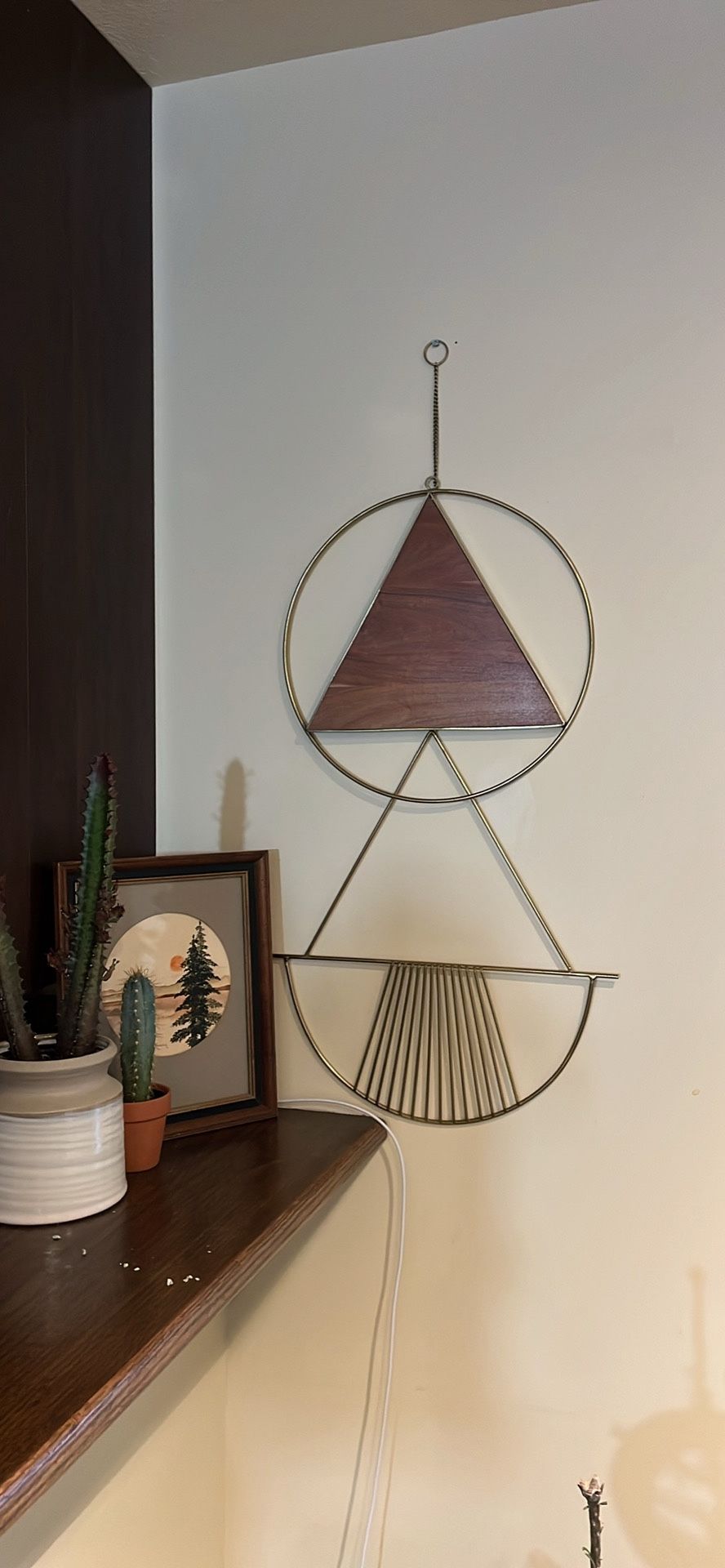 Boho Metal And Wood Wall Art