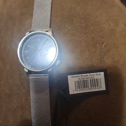Brand New Komono Winston Royale Watch (Silver/Blue) – Mesh Band