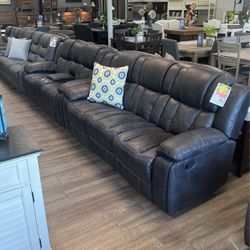 2-Piece Soda And Loveseat With Recliners 