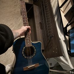 Used Fender T Bucket 300CE Blue Acoustic Electric Guitar Blue