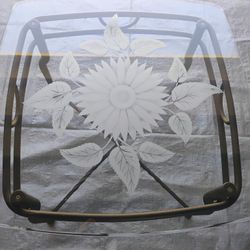 Iron Glass Coffee Or Corner Table 