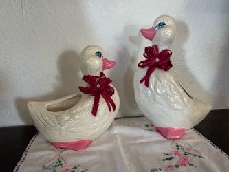 Vintage duck wall planters