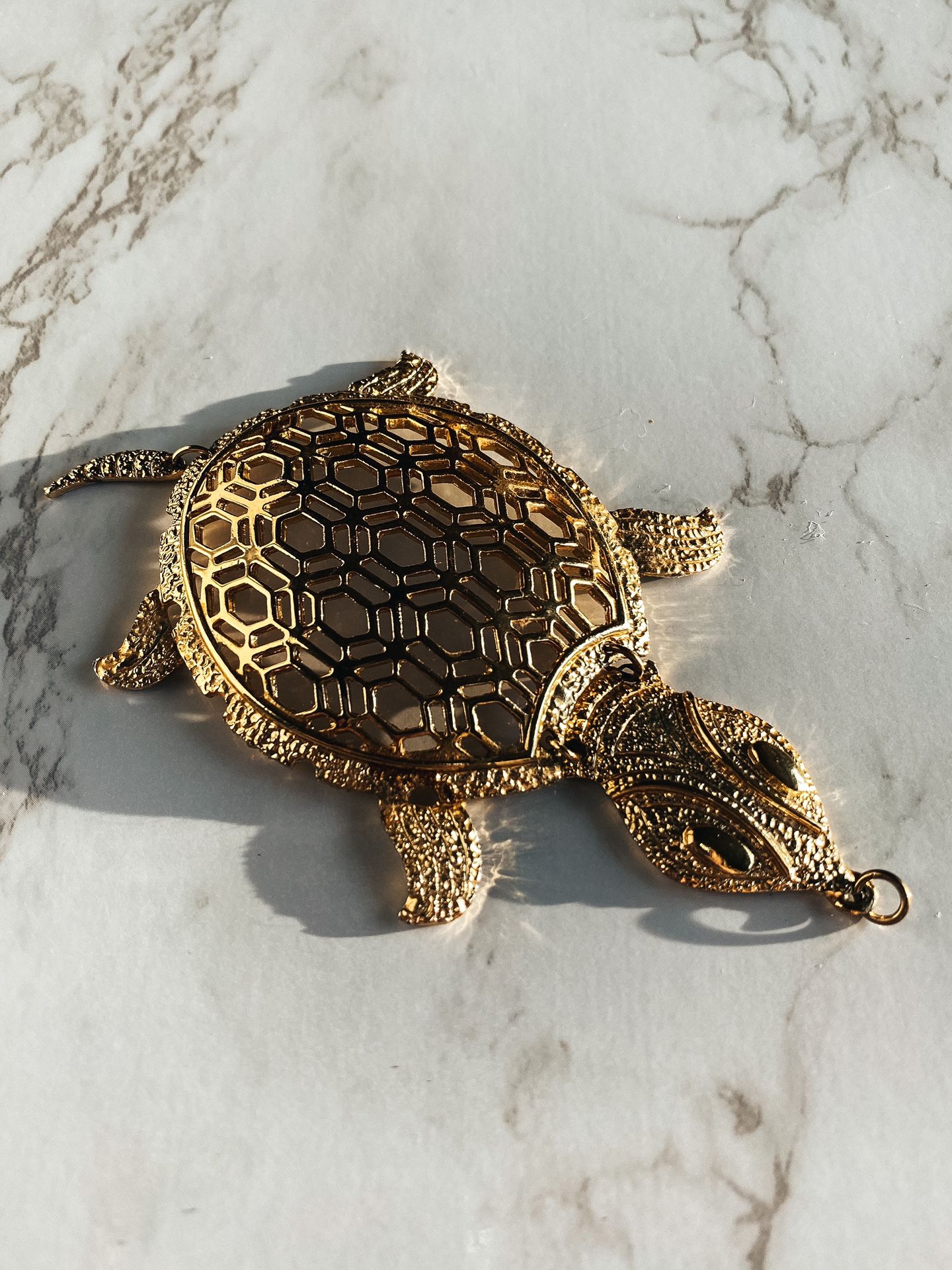 Turtle necklace charm