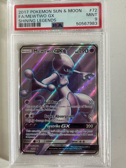 🔥 PSA 9 Mewtwo GX Full Art – Shining Legends (2017) 🔥