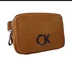 Calvin Klein - Casual Logo Plaque Belt Bag Tan, Retail Price $78