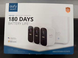 eufyCam S210 (2C) 3-Cam Kit HomeBase 2 Wireless 1080p Security Camera System