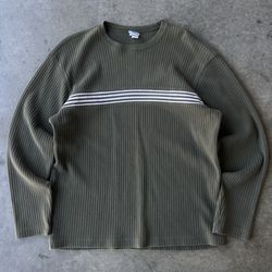 y2k 2000s grunge cybery2k cottagecore olive striped old navy sweater