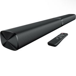 Sound Bar for Smart TV, Soundbar with Bluetooth/ARC/Opt/AUX Connect, Auto Volume Boost, 3 Equalizer Modes, 2 in 1 Detachable Soundbar for TV/PC/Gaming