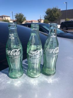 Vintage Coca Cola glass bottles