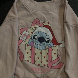 H&M 2T Girls Stitch Christmas Sweatshirt