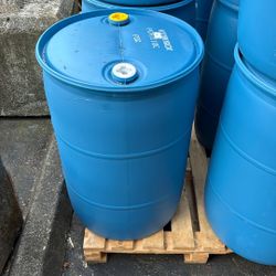 Blue Barrel, Plastic Barrel, 55 Gallon - Food Grade