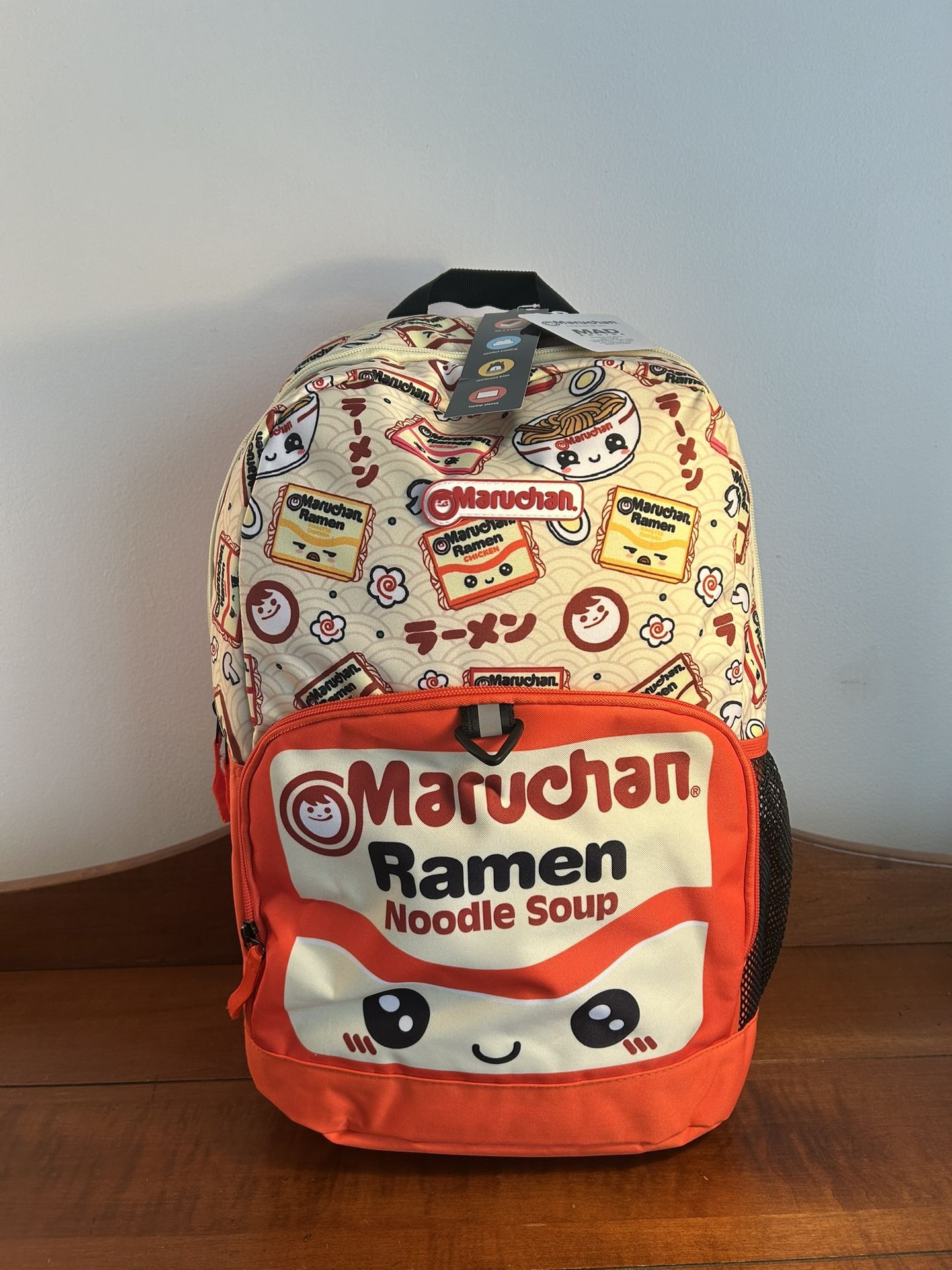 Maruchan MAD Engine Ramen Backpack NWT 18” x 12” x 4”