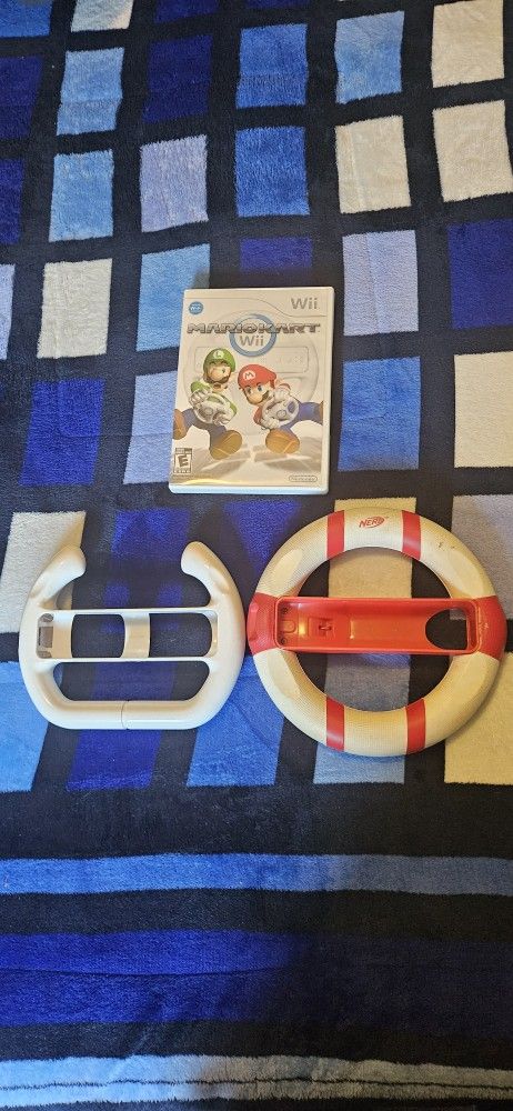 Mario Kart Wii With 2 Steering Wheels