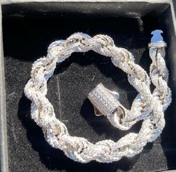 Beautiful 925 Moissanite rope bracelet