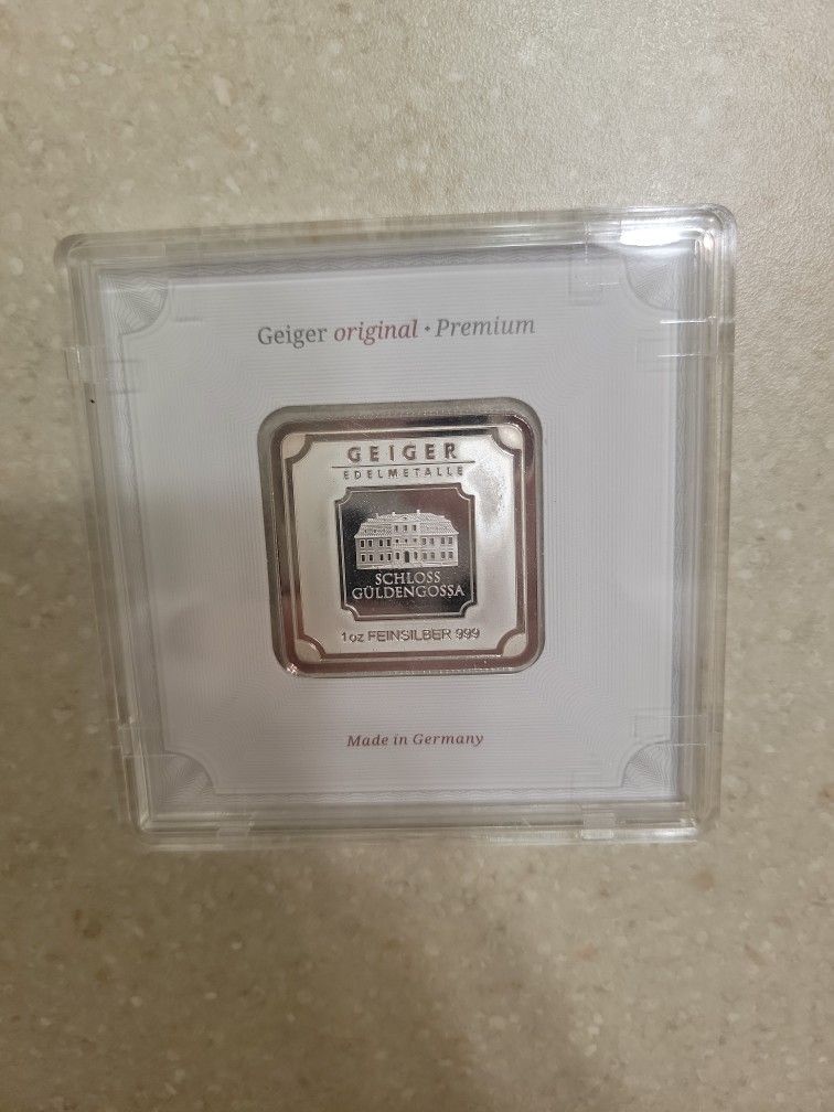 Geiger Original Square 1 Oz 999 Silver Bar