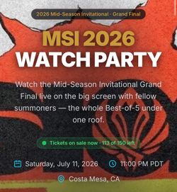 MSI Finals Watch Party in a Movie Theatre