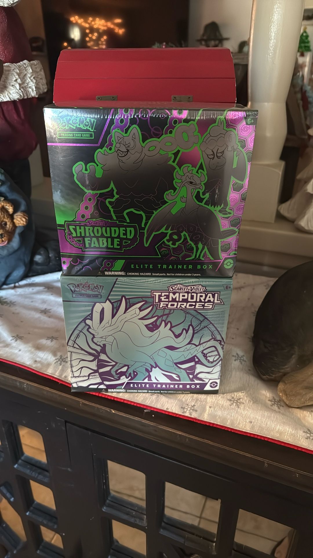 Pokémon Cards. Sealed ETBS Shrouded Fable , Temporal Forces