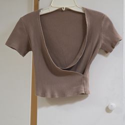 Crop Scoop Neck Top