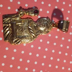 Men's 18 Karat Gold Plated Necklace And Pendant