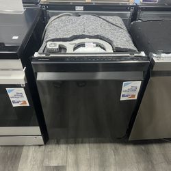 Samsung - 24” Wide Top Control Dishwasher With 3rd Rack In Black Stainless Steel 