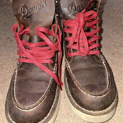 Danner Women's 6" Bull Run Full-Grain Wedge Work Boot - Moc Toe