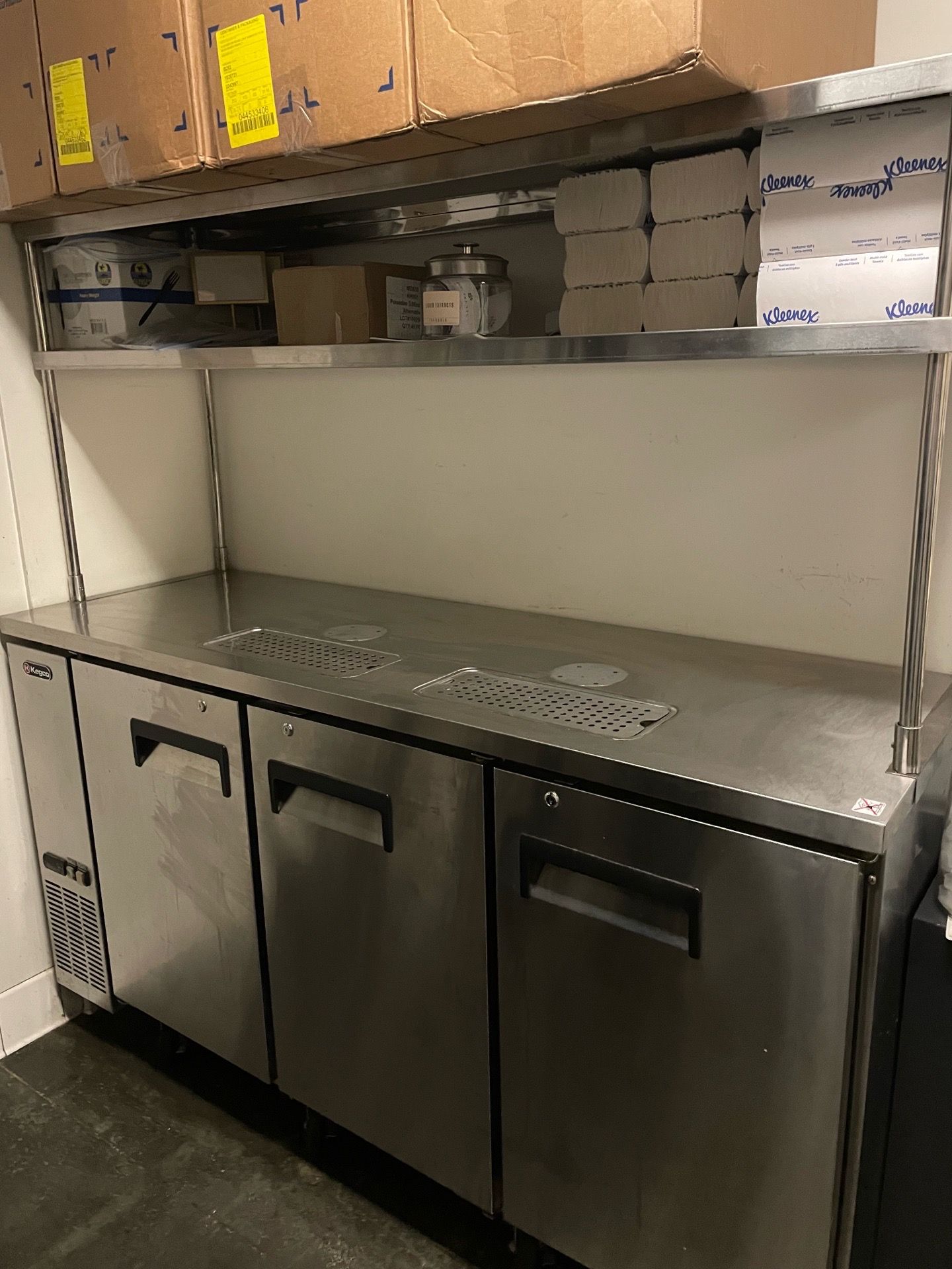1 TRUE TUC-48F Freezer Cabinet and 1 XCK2472S countertop