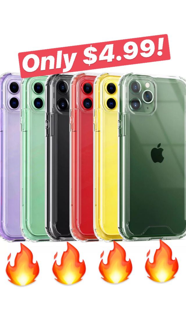 Hybrid Shockproof Clear Case TPU Cover Glass Screen 🌟 iPhone 11 🌟 iPhone 11 Pro 🌟 iPhone 11 Pro Max