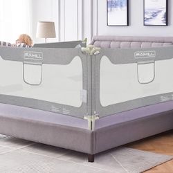 FAMILL Bed Rail for Toddlers with U-Shaped Base, Toddler Bed Rails Baby Guard for King And queen Size Beds