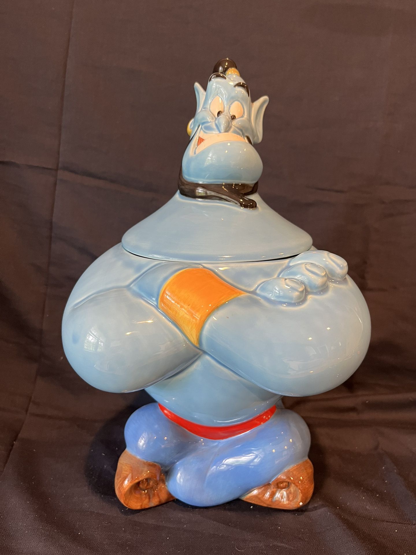 Vintage Disney Genie Aladdin Cookie Jar Made in Mexico 