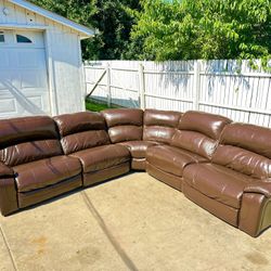 🚚Free Delivery! Ashley Leather Sectional Recliner couch sofa Electric