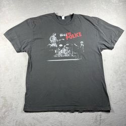 Y2K The Police Rock Band Tour Shirt 2007 Men’s XL Faded Black World Tour #6A