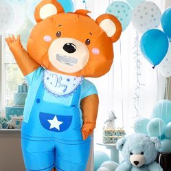2 Pcs Giant Inflatable Baby Shower Costume 96'' Blow up Adult Costume for Gender Reveal Idea Baby Shower Party Cospla
