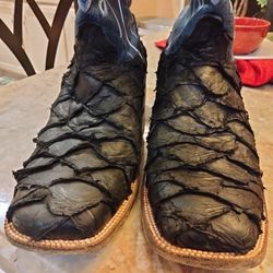 Blue,/Black 🐈‍⬛ Fish Scale Boots
