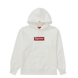 Supreme Box Logo White Hoodie Size M