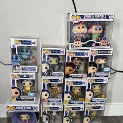 Coraline and 1 Wednesday Adam Funko pop