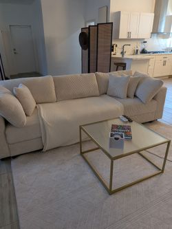 Cute Lightweight Glass Top Coffee Table
